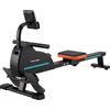 SPORTNOW Vogatore Magnetico per Muscolazione con Bluetooth Connesso, 16 Livelli di Resistenza, 135x42x72 cm, Arancione | Aosom Italy