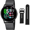 LOTUS Orologio Intelligente Donna - Smartwatch Acciaio Inossidabile Nero - Impermeabile IP65 - Controllo Musica, Contapassi, Calorie, Telefono, Sport, Frequenza Cardiaca, Sonno 50002/A