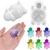 Mabor 2 mini stampi in silicone a forma di tartaruga, stampi 3D a forma di tartaruga marina, stampi per fai da te, decorazione per casa delle bambole, giardino, paesaggio