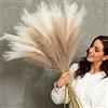 Qubitful Erba della pampa finta, 9 pezzi, 9 pezzi, 9 pezzi, alta 9 m, soffici e soffici, grandi rami di erba pomposi artificiali per riempire vasi da pavimento, decorazione per matrimoni (colori