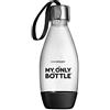 sodastream Mob - 1 bottiglie d'acqua lavabili in lavastoviglie, capacità 0,5 L, bottiglie per la gasatura compatibili con Gaia, Terra, Art ed Enso, ecologiche, colore nero.