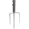 Relaxdays Picchetto ombrellone Ø22-25 mm in Acciaio Inox per Spiaggia e stendibiancheria, Supporto Prato/Sabbia, 36x12x3