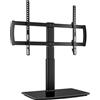 Hemudu Supporto TV da Tavolo, Staffa TV 32 a 70 pollici LCD/LED/Plasma, Supporto TV Universale Girevole 80º, Piedistallo TV 4 Livelli di Regolabile in Altezza, Max 40 Kg, VESA Massimo 600x400 mm