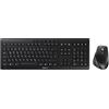 CHERRY STREAM DESKTOP COMFORT, Set Tastiera e Mouse Wireless, Layout per la Germania (QWERTZ), 2,4 GHz, Tasti Silenziosi, Mouse Ergonomico per Destrimani, Nero