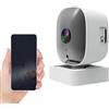 PUSOKEI Telecamera di Sicurezza per Interni con Inclinazione Panoramica 2K, Altoparlante e Microfono Integrati, Telecamere di Sicurezza Domestica WiFi 2.4G per Baby Pet Dog Cat Tata