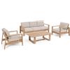 Andrea Bizzotto Salotto da esterni Baltic in Alluminio Effetto Legno Naturale