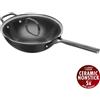Zwilling Wok con Coperchio Milano 30 cm in Alluminio Nero
