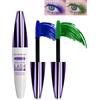 Lestpola 2 mascherine telescopiche blu verde 5D per eyelash, waterproof smudge-proof Long Lasting Colored Mascara Voluminous Curling Non-clump Mascara, False Lash Effect Extension Makeup, Cosplay Party Use