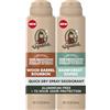 Dr. Squatch Deodorante spray per uomo - Quick Dry, No Stains - Alluminio Free + Dermatologically Tested for All Skin Type - Wood Barrel Bourbon + Rainforest Rapids (4 oz, 2)