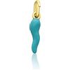 LUXURY MILANO Charm simboli in argento cornetto azzurro