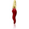 LUXURY MILANO Charm simboli in argento cornetto rosso