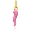 LUXURY MILANO Charm simboli in argento cornetto rosa
