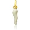 LUXURY MILANO Charm simboli in argento cornetto bianco