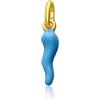 LUXURY MILANO Charm simboli in argento cornetto azzurro