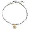 LUXURY MILANO Bracciale simboli in argento con quadrifoglio