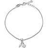 LUXURY MILANO Bracciale simboli in argento con quadrifoglio