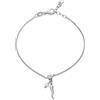 LUXURY MILANO Bracciale simboli in argento con cornetto