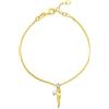 LUXURY MILANO Bracciale simboli in argento con cornetto