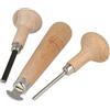 The Beadsmith Kit di strumenti per incastonatura di pietre - Set per la creazione di gioielli da 3 pezzi, include spingicastello a punta quadrata, spingicastello a punta scanalata e rullo per castone