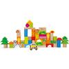 small foot Cubetti da Costruzione Zoo in Legno Certificato FSC® 100%, Set da 50 Pezzi con Blocchi Stampati a Colori