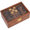 Ajuny Set di Giochi di Puzzle in Legno - Rompicapo 3D Impegnativi per Adolescenti e Adulti con Scatola Portaoggetti Decorativa per Test del QI Regali di Gioco Fatti a mano