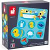 Janod - Tombola della Casa - 4 Cartelle e 24 Gettoni in Cartone - Gioco Educativo - Vocabolario e Concentrazione - Certificato FSC e Inchiostri Vegetali - Fabbricato in Francia - dai 2 Anni - J02620