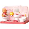 Set di mobili da bagno per casa delle bambole, giocattolo da toilette in