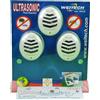 BLUE LINE Transonic 3 Ultrasonic Kit 3 Pezzi Repellente Ultrasuoni - Anti Topi Insetti Professionale 270 mq x3 - Scaccia Roditori Elettronico 220V