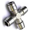 EURO COOLING Raccordo a Croce 1/4 Innesto Rapido - Connettore a 4 Vie per Impianto di Nebulizzazione - Giunto Tubo Sistema Antizanzare