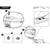 SHAD BAULETTO POSTERIORE MOTO SCOOTER UNIVERSALE CON PIASTRA SUPPORTO SHAD SH29 29LT
