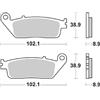 SBS HONDA FJS SILVER WING 400 PASTIGLIE FRENO SBS 184 MS 2006 2008