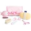 Chicco Set Bagnetto per Bambini, Idea Regalo, Idea Regalo Nascita, con Pettine, Spazzola Morbida, Termometro, Guanto Da Bagno In Spugna E Un Paio Di Forbici, Igiene Neonato, Prodotti Bagnetto, Rosa