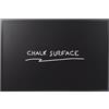 Bi-Office Lavagna Basic, 90 x 60 cm, Superficie Nera Non Magnetica, Cornice In MDF Nero