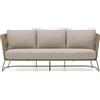 La Forma Divano da esterno a 3 posti Saconca in corda e acciaio zincato beige 189 cm