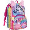 seven. Zaino Scuola SJ Gang Cat Beauty Orecchie Estensibile 41x27x16(22) cm