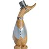 Dcuk Wedding Anatroccolo legno sposino con cappello h.22 cm