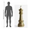 Ambienti Glamour Scultura scacchi First king oro chiaro d.49x150H cm
