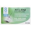 Accu-fine Ago Per Penna Da Insulina Accu-fine Pen Needle Accu-chek Gauge 31 X 8mm 100 Pezzi Accu-fine