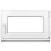 Framex Finestra Seminterrata Piccola in PVC Bianco, Larghezza x Altezza 90 x 55 cm (900 x 550 mm), Doppi Vetri (32 mm), Anta-Ribalta, Girevole DIN Destra - Premium