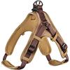 HUNTER Hondentuig NEOPREN VARIO QUICK, Kleur: bruin/karamel, hoogwaardig nylon, neopreenpolster, reflecterend 3M™ Scotchlite™-materiaal, eenvoudig aan te trekken, verstelbaar, comfortabel, Maat: M