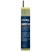 Lyra L4499102 LYRA DRY - Set di 12 mine di ricambio universali in grafite da 2B, 2,8 mm, per tutte le superfici, cancellabili