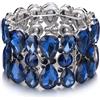 EVER FAITH Bracciale con strass scintillanti e cristalli a goccia, per donne e balli e feste di nozze
