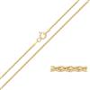 Old English Jewellers Collana in oro giallo 9 carati su argento con spiga di spiga da 1,5 mm, lunghezza 40,6 cm, 45,7 cm, 50,8 cm, 55,9 cm, 61 cm, 24 inches, Argento sterling Argento Sterling Oro