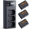 K&F Concept NP FZ100 Batteria a Tre Slot e Caricatore 3 * 2280mAh Batteria Compatibile con
