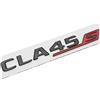 Generico Emblema distintivo for bagagliaio, logo adesivo, lettere, accessori auto, ABS cromato 3D, CLA 45 S C117 C118 CLA45S TURBO(CLA45S Black Red)