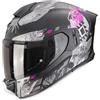 EXOCOM Casco Integrale Scorpion EXO-530 AIR Hadji Sport Touring con AirFit, Pinlock MaxVision e Omologazione ECE 22.06 - Grigio,nero,rosa