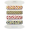 designers-factory Set di 4 Nastri in sbieco per cucito in cotone stampato - Diversi colori disponibili - Alta qualità - 2 metri per colore - 100% cotone. (Set F)