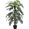 Baroni Home Pianta Artificiale per Interno ed Esterno, Pianta Alocasia Finta Decorativa per Soggiorno, Camera da Letto, Cucina, Altezza di 130 cm