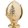 Montemaggi Baroni Home Pumo Pugliese Colorato, Pumo Decorativo in Porcellana Dipinta a Mano, M, Oro