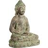 Biscottini Statua Buddha in Posizione Meditativa 46X34X66 cm - Buddha statua in resina grande - Buddah da arredo Effetto Pietra Invecchiata - Decorazione Zen da Interno ed Esterno